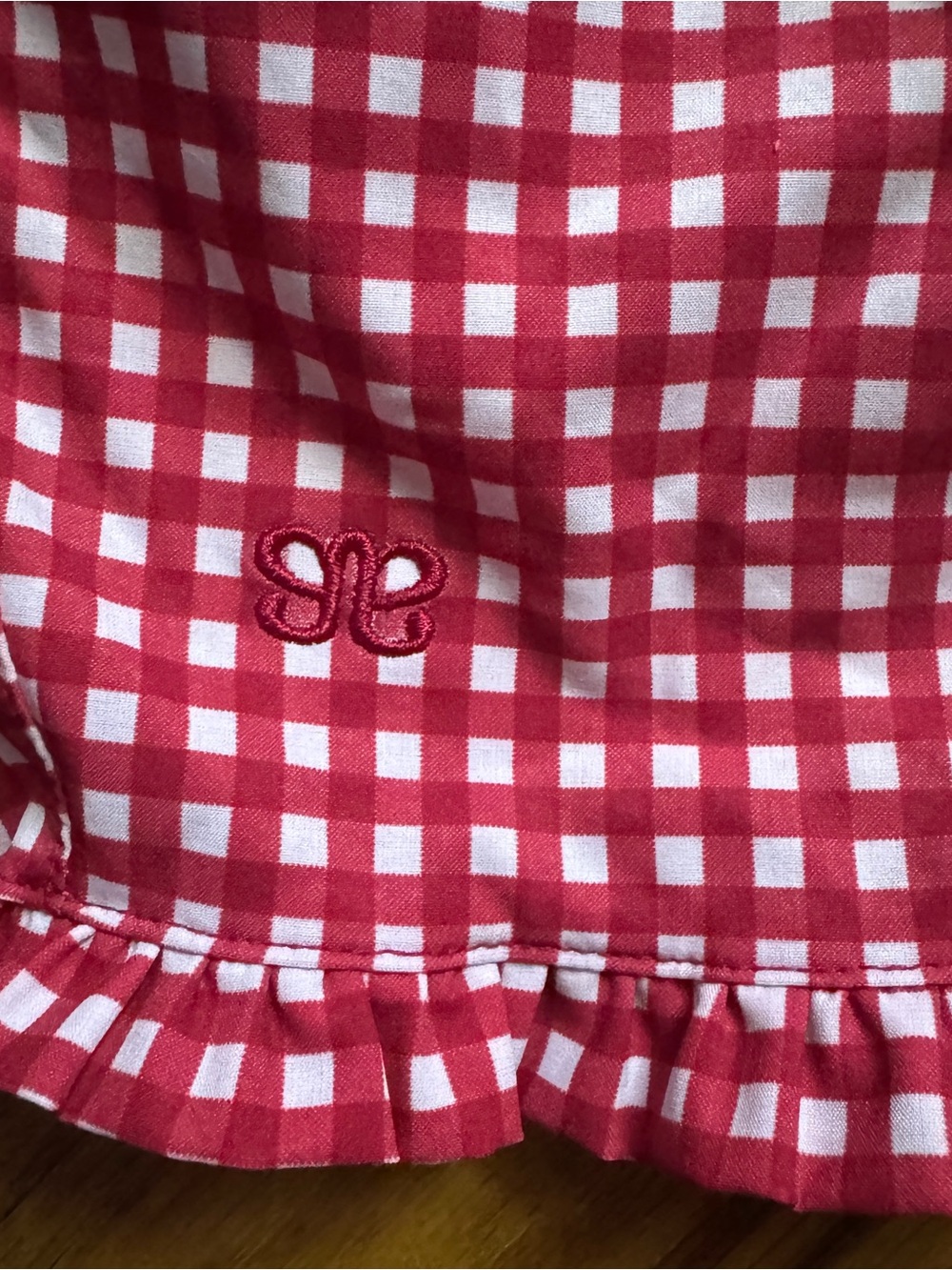 Disney Minnie Mouse Lake Shorts in Red Check - Picture 5 of 6